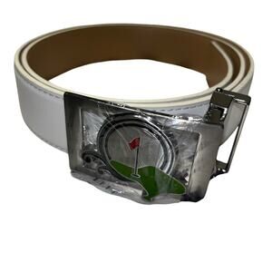 NWOT DRUH GENUINE LEATHER BELT GOLFER GREEN BUCKLE BELT